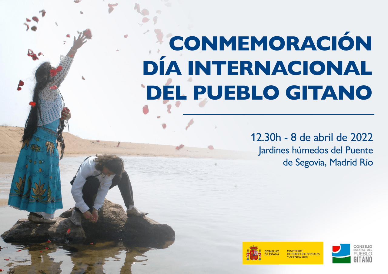 Cartel-Conmemoración del Día Internacional del Pueblo Gitano - 8 de abril de 2022