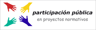 Logo participación pública en proyectos normativos